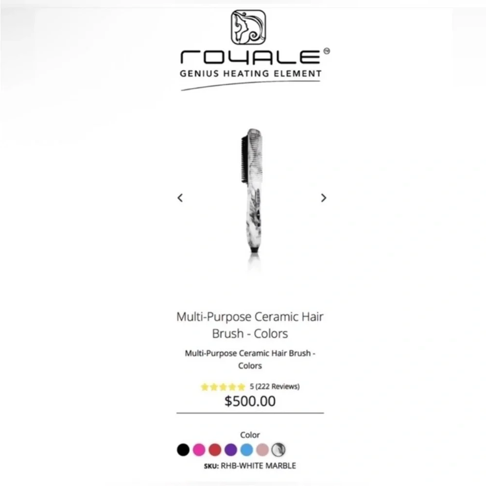 Royale Multi-Purpose Ceramic Hair brush MSRP $500